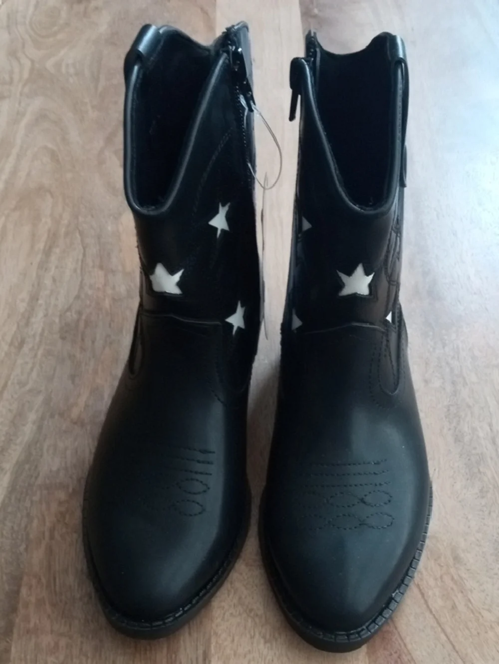 Wonder nation Black Boots with White Star Accents